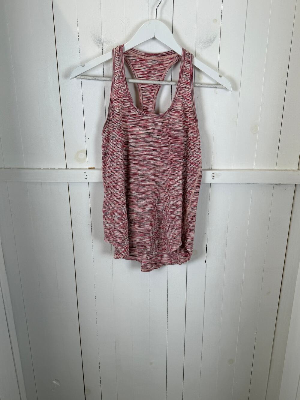 Lululemon Red White Polyester Tank Top Women's Size M